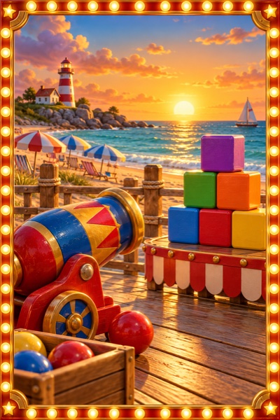 Boardwalk carnival artwork